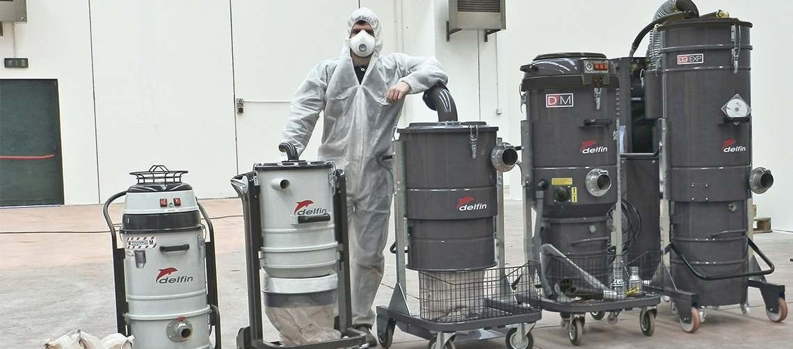Industriële stofzuigers voor het verwijderen van asbest